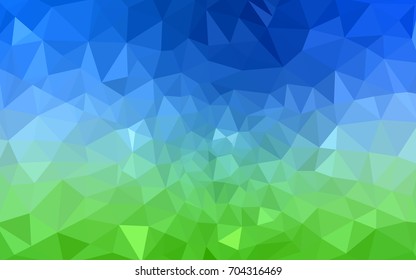 Light Blue, Green vector polygonal illustration, which consist of triangles. Triangular design for your business. Creative geometric background in Origami style with gradient