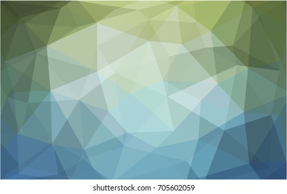Light Blue, Green vector polygonal illustration, which consist of triangles. Triangular pattern for your business design. Geometric background in Origami style with gradient. 