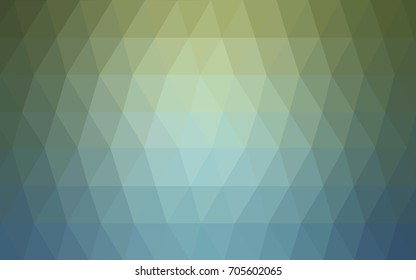 Light Blue, Green vector polygonal illustration, which consist of triangles. Triangular pattern for your business design. Geometric background in Origami style with gradient. 