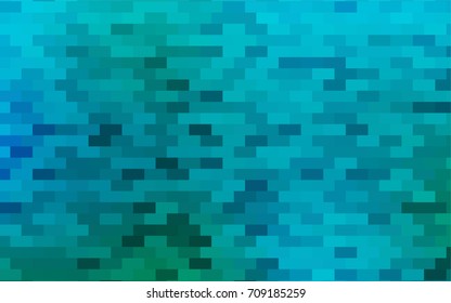 Light Blue, Green vector polygonal illustration, which consist of rectangles. Rectangular pattern for your business design. Geometric background in Origami style with gradient. 