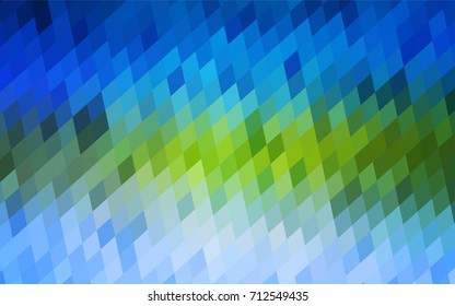 Light Blue, Green vector polygonal illustration consisting of rectangles. Rectangular design for your business. Creative geometric background in origami style with gradient.