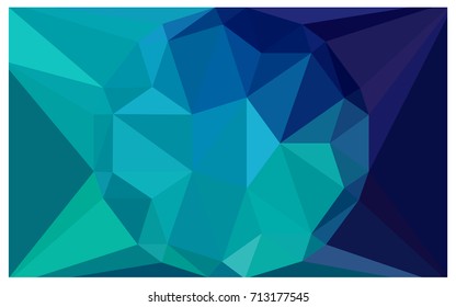 Light Blue, Green vector polygonal illustration, which consist of triangles with a gemstone in center. Triangular design of a huge diamond for your business. Creative geometric background of gems.