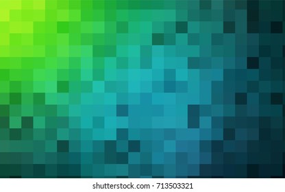 Light Blue, Green vector polygonal illustration, which consist of rectangles. Rectangular pattern for your business design. Geometric background in Origami style with gradient. 