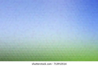 Light Blue, Green vector polygonal illustration, which consist of hexagons. Hexagonal pattern for your business design. Geometric background in Origami style with gradient. 
