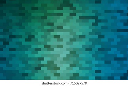 Light Blue, Green vector polygonal illustration, which consist of rectangles. Rectangular pattern for your business design. Geometric background in Origami style with gradient. 