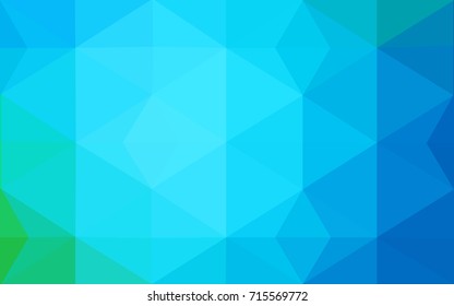 Light Blue, Green vector polygonal illustration, which consist of triangles. Triangular design for your business. Creative geometric background in Origami style with gradient