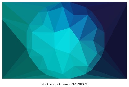Light Blue, Green vector polygonal illustration, which consist of triangles with a gemstone in center. Triangular design of a huge diamond for your business. Creative geometric background of gems.