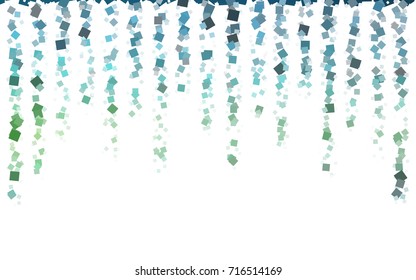 Light Blue, Green vector polygonal illustration, which consist of rectangles. Rectangular pattern for your business design. Geometric background in Origami style with gradient. 