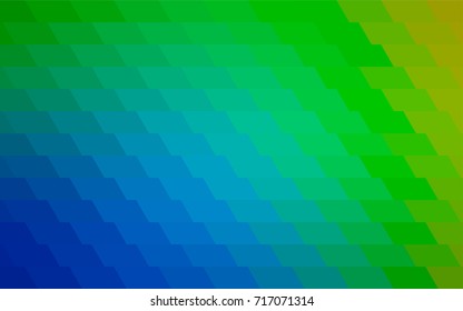 Light Blue, Green vector polygonal illustration, which consist of rectangles. Rectangular pattern for your business design. Geometric background in Origami style with gradient. 