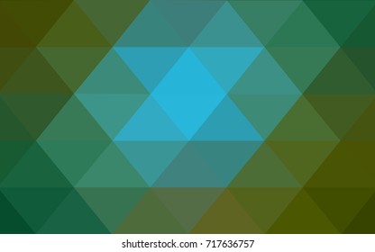 Light Blue, Green vector polygonal illustration, which consist of triangles. Triangular design for your business. Creative geometric background in Origami style with gradient