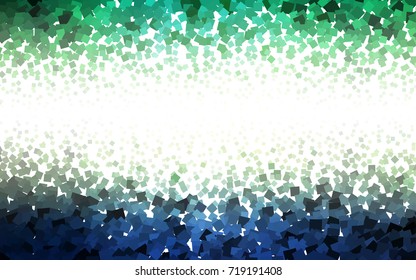 Light Blue, Green vector polygonal illustration consisting of rectangles. Rectangular design for your business. Creative geometric background in origami style with gradient.
