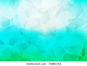 Light Blue, Green vector polygonal template. Colorful abstract illustration with gradient. Brand-new design for your business.