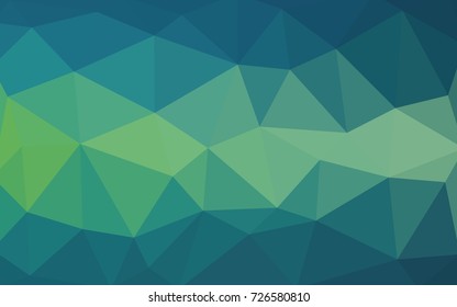 Light Blue, Green vector polygonal illustration, which consist of triangles. Triangular pattern for your business design. Geometric background in Origami style with gradient. 