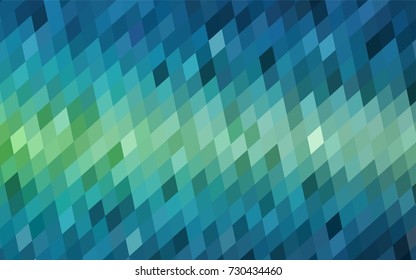 Light Blue, Green vector polygonal illustration, which consist of rectangles. Rectangular pattern for your business design. Geometric background in Origami style with gradient. 