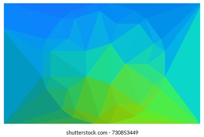 Light Blue, Green vector polygonal illustration, which consist of triangles with a gemstone in center. Triangular design of a huge diamond for your business. Creative geometric background of gems.