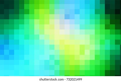 Light Blue, Green vector polygonal illustration consisting of rectangles. Rectangular design for your business. Creative geometric background in origami style with gradient.