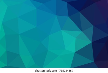 Light Blue, Green vector polygonal illustration, which consist of triangles. Triangular pattern for your business design. Geometric background in Origami style with gradient. 