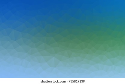 Light Blue, Green vector polygonal illustration, which consist of triangles. Triangular design for your business. Creative geometric background in Origami style with gradient