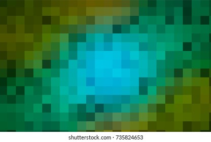 Light Blue, Green vector polygonal illustration, which consist of rectangles. Rectangular pattern for your business design. Geometric background in Origami style with gradient. 