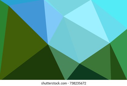Light Blue, Green vector polygonal illustration, which consist of triangles. Triangular design for your business. Creative geometric background in Origami style with gradient