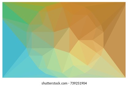 Light Blue, Green vector polygonal illustration, which consist of triangles with a gemstone in center. Triangular design of a huge diamond for your business. Creative geometric background of gems.