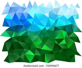 Light Blue, Green vector polygonal background. Creative geometric illustration in Origami style with gradient. The elegant pattern can be used as part of a brand book.