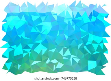 Light Blue, Green vector polygonal pattern. Geometric illustration in Origami style with gradient.  Brand-new design for your business.