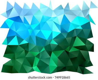 Light Blue, Green vector polygonal pattern. Geometric illustration in Origami style with gradient.  The textured pattern can be used for background.