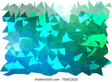 Light Blue, Green vector polygonal template. A vague abstract illustration with gradient. The elegant pattern can be used as part of a brand book.