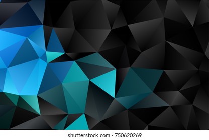 Light Blue, Green vector polygonal pattern. Brand-new colored illustration in blurry style with gradient. Triangular pattern for your business design.