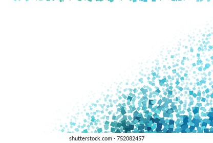 Light Blue, Green vector polygonal illustration, which consist of rectangles. Rectangular pattern for your business design. Geometric background in Origami style with gradient. 