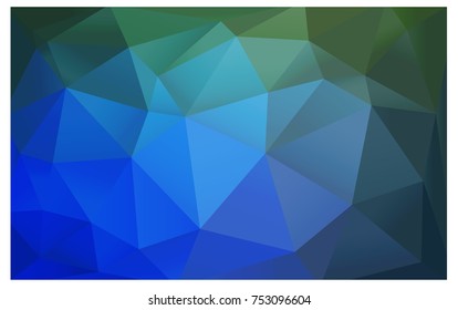 Light Blue, Green vector polygonal illustration, which consist of triangles. Triangular design for your business. Creative geometric background in Origami style with gradient