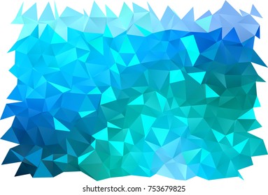 Light Blue, Green vector polygonal pattern. Creative illustration in halftone style with gradient. A completely new design for your business.