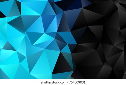Light Blue, Green vector polygonal background. Triangular geometric sample with gradient.  Triangular pattern for your business design.