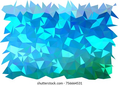 Light Blue, Green vector polygonal background. Geometric illustration in Origami style with gradient.  A new texture for your design.