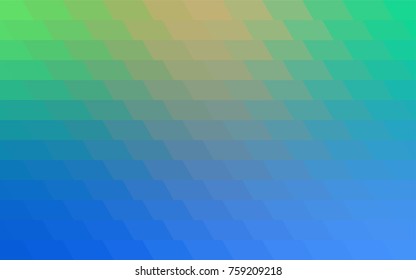 Light Blue, Green vector polygonal illustration, which consist of rectangles. Rectangular pattern for your business design. Geometric background in Origami style with gradient. 