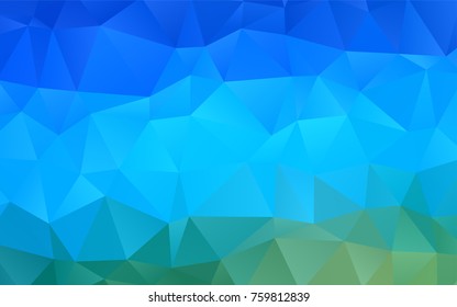 Light Blue, Green vector polygonal background. Brand-new colored illustration in blurry style with gradient. A new texture for your design.