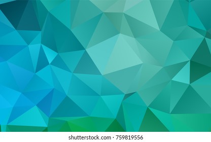 Light Blue, Green vector polygonal background. An elegant bright illustration with gradient. The textured pattern can be used for background.