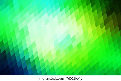 Light Blue, Green vector polygonal illustration consisting of rectangles. Rectangular design for your business. Creative geometric background in origami style with gradient.