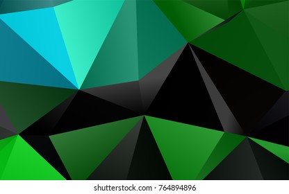 Light Blue, Green vector polygonal background. Colorful illustration in abstract style with gradient. A completely new design for your business.