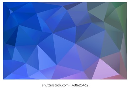 Light Blue, Green vector polygonal illustration, which consist of triangles. Triangular pattern for your business design. Geometric background in Origami style with gradient. 