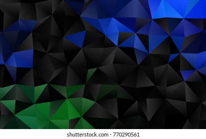 Light Blue, Green vector polygonal background. Brand-new colored illustration in blurry style with gradient. The completely new template can be used for your brand book.