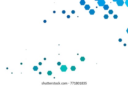 Light Blue, Green vector polygonal illustration, which consist of hexagons. Hexagonal design for your business. Creative geometric background in Origami style with gradient