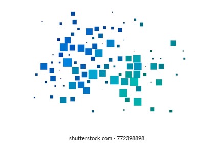 Light Blue, Green vector polygonal illustration, which consist of rectangles. Rectangular pattern for your business design. Geometric background in Origami style with gradient. 