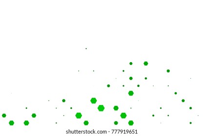 Light Blue, Green vector polygonal illustration, which consist of hexagons. Hexagonal design for your business. Creative geometric background in Origami style with gradient
