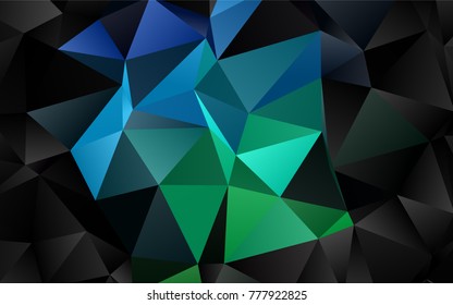Light Blue, Green vector polygonal background. A vague abstract illustration with gradient. A completely new template for your business design.
