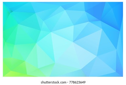 Light Blue, Green vector polygonal illustration, which consist of triangles. Triangular design for your business. Creative geometric background in Origami style with gradient