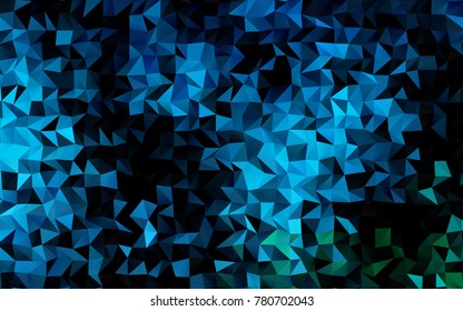 Light Blue, Green vector polygonal pattern. Glitter abstract illustration with an elegant design. A new texture for your design.