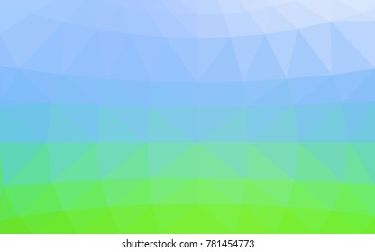 Light Blue, Green vector polygonal illustration, which consist of triangles. Triangular design for your business. Creative geometric background in Origami style with gradient