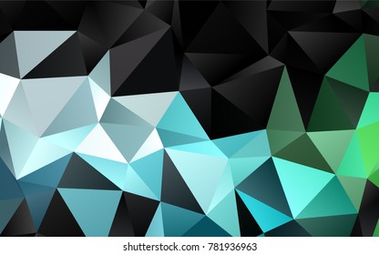 Light Blue, Green vector polygonal pattern. Brand-new colored illustration in blurry style with gradient. The completely new template can be used for your brand book.